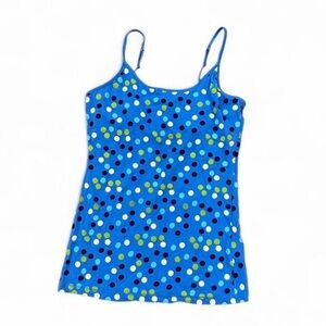 Energie Blue Polka Dot Spaghetti Strap Tank
